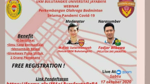 UKM Bulutangkis Mengadakan Webinar Bertema Olahraga